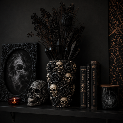 Gothic Skull Vase | Kate Vesper Crafts